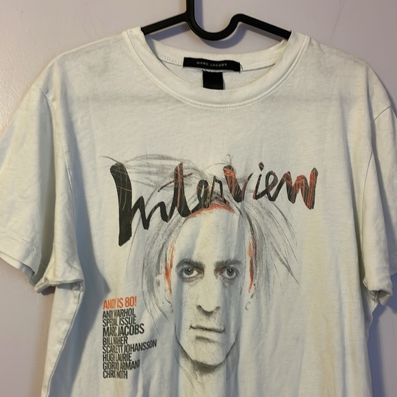Marc Jacobs Interview Limited Edition Andy Warhol Magazine Cover T-shirt size M - Picture 2 of 14